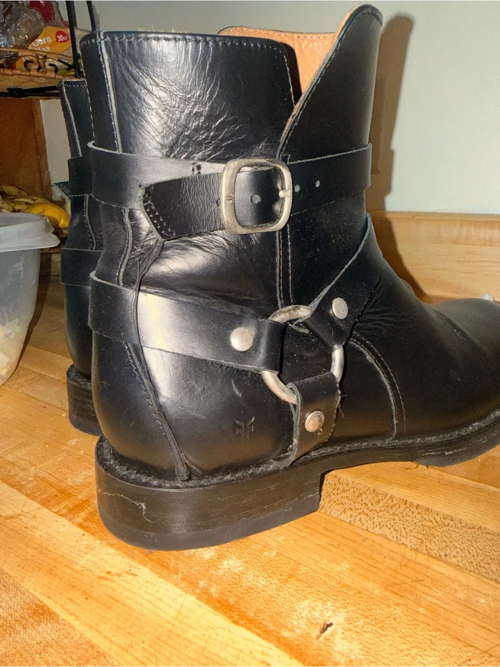 Frye Boots - Frye & Co. Dylan Judophur  Mens Black Leather Harness Boots SIZE 10